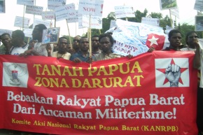 Demo Memintah NKRI Mengembalikan Kemerdekaan Papua Barat, Selasa (10/3) di Jayapura Papua